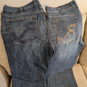 Rock & Republic Women's Bootcut Jeans - Dual Blue Washes